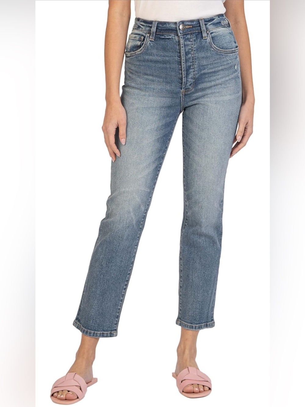 Kut From the Kloth Rosa Crop Vintage Straight Leg High Rise jeans size 0